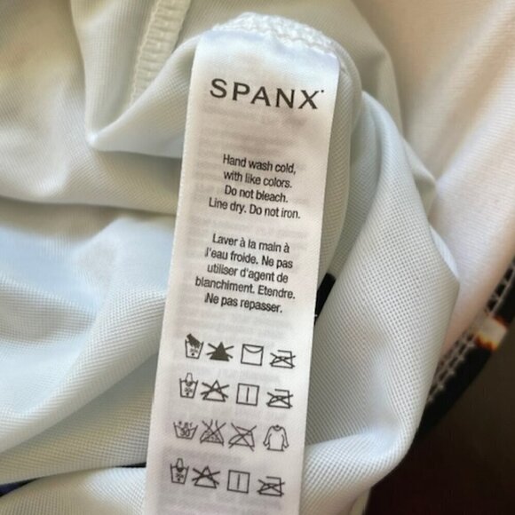 Spanx Bandeau One Piece Slimming Swimsuit Cheetah Print Size 12 - Picture 8 of 11